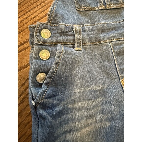 Seven For All Mankind Bib Overalls Girls Size 2 T Distressed Pants - Picture 5 of 9